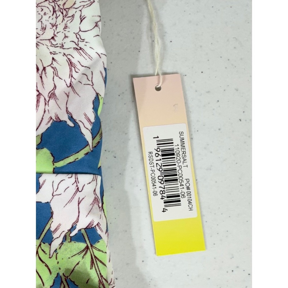 summersalt Blue Floral One-Shoulder One-Piece Swimsuit - Picture 5 of 6